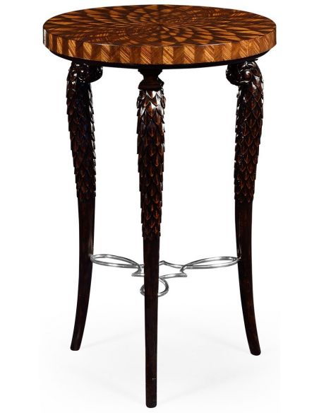 Feather inlay end table