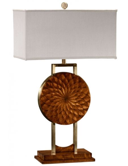Table Lamps Feather inlay table lamp
