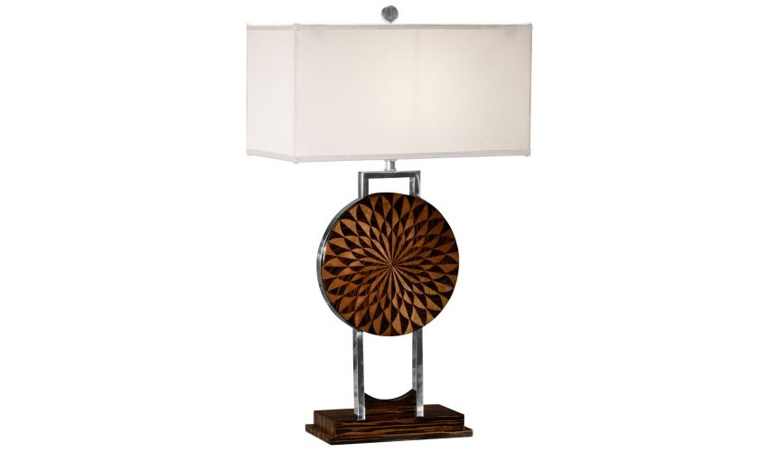 Table Lamps Feather inlay table lamp