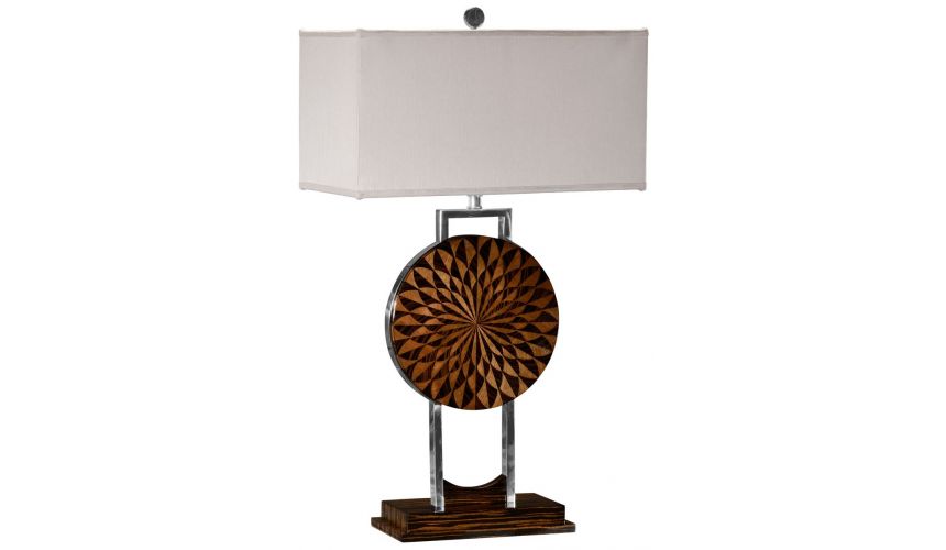 Table Lamps Feather inlay table lamp