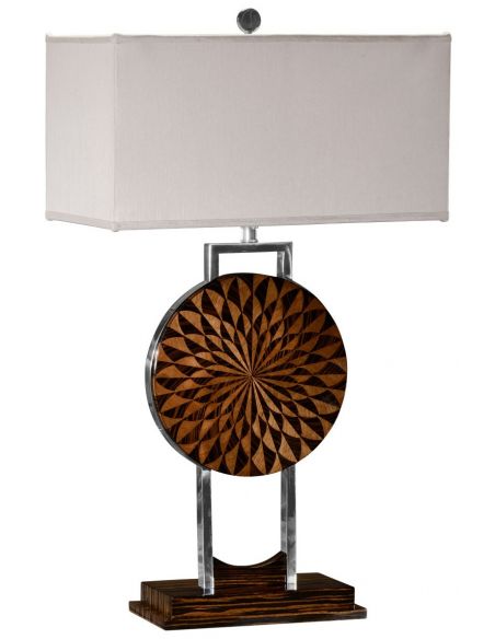 Table Lamps Feather inlay table lamp
