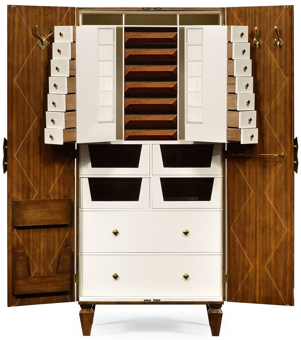 Display Cabinets and Armories Walnut dresser armoire