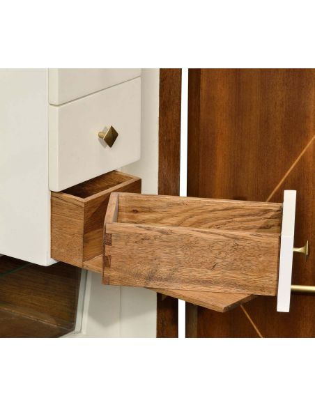 Display Cabinets and Armories Walnut dresser armoire