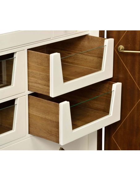 Display Cabinets and Armories Walnut dresser armoire