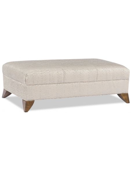 Off White Upholstered Ottoman