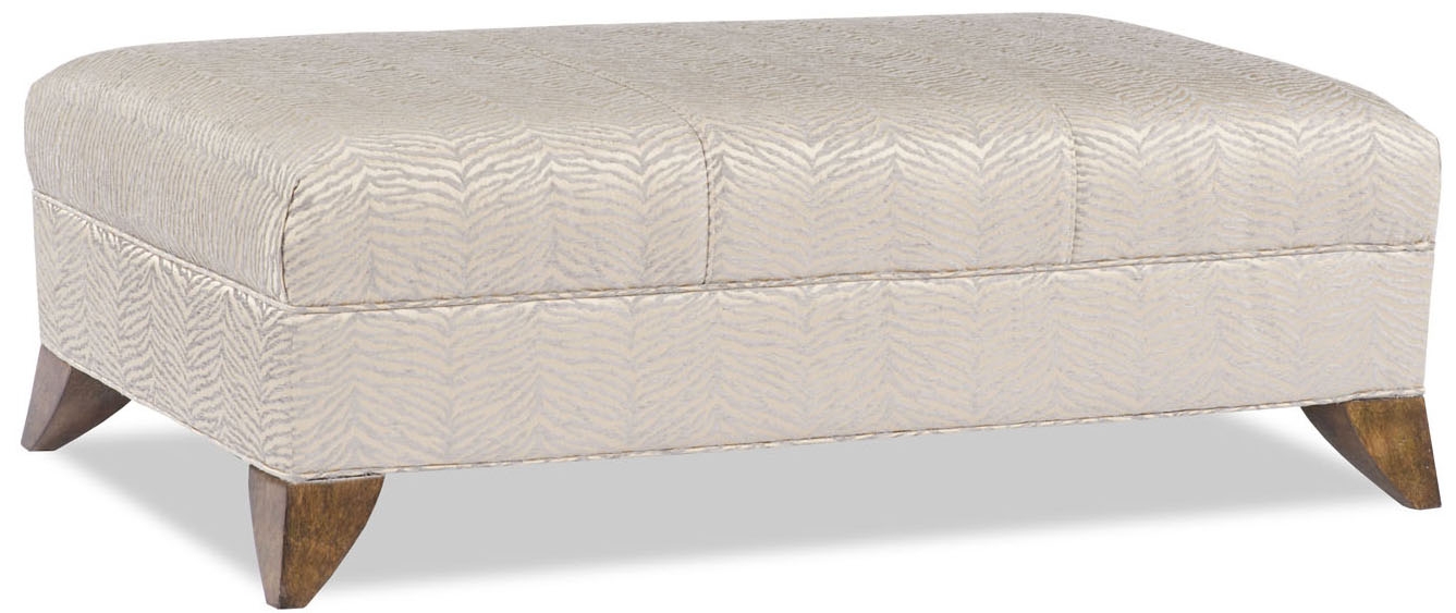 Luxury Leather & Upholstered Furniture Off White Upholstered Ottoman
