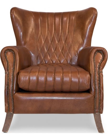Brown Leather Arm Chair 445