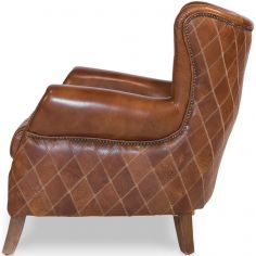 Luxury Leather & Upholstered Furniture Brown Leather Arm Chair 445 2