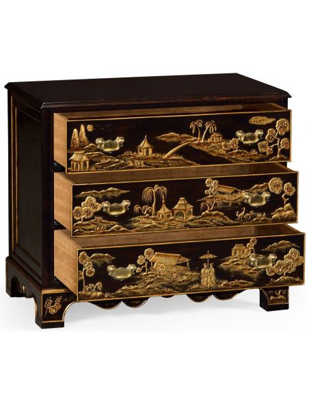 Chest of Drawers Chinoiserie nightstand drawer
