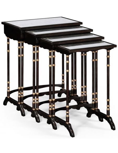 Black painted nesting table