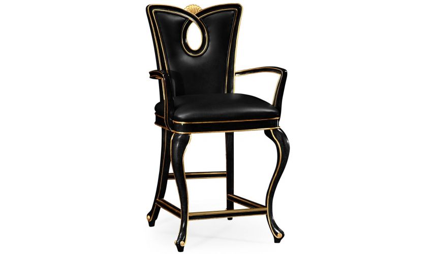 Unique Counter & Bar Stools Mahogany counter arm stool