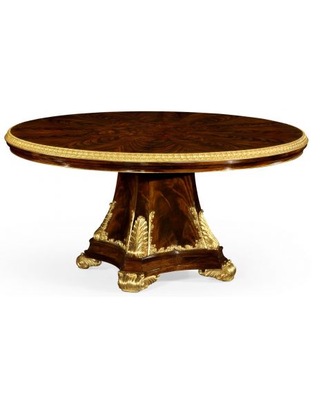Round formal dining table