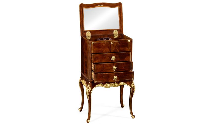 Dressing Vanities & Furnishings Jewelry cabinet with gilt carved detailing