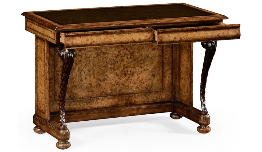 Executive Desks Burl oak \\"pangolin\\" writing desk