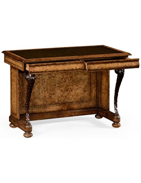 Executive Desks Burl oak \\"pangolin\\" writing desk