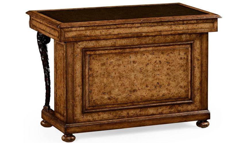 Executive Desks Burl oak \\"pangolin\\" writing desk