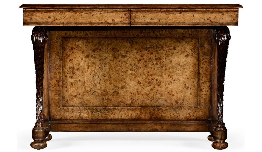 Executive Desks Burl oak \\"pangolin\\" writing desk