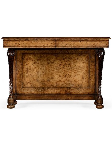 Executive Desks Burl oak \\"pangolin\\" writing desk