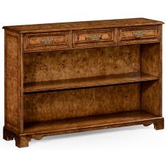 Bookcases George II style burl oak bookcase