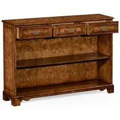 Bookcases George II style burl oak bookcase 2