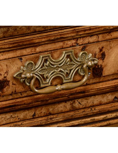 Bookcases George II style burl oak bookcase