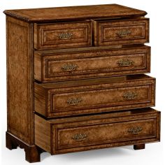 Chest of Drawers George II style burl oak chest drawers 2