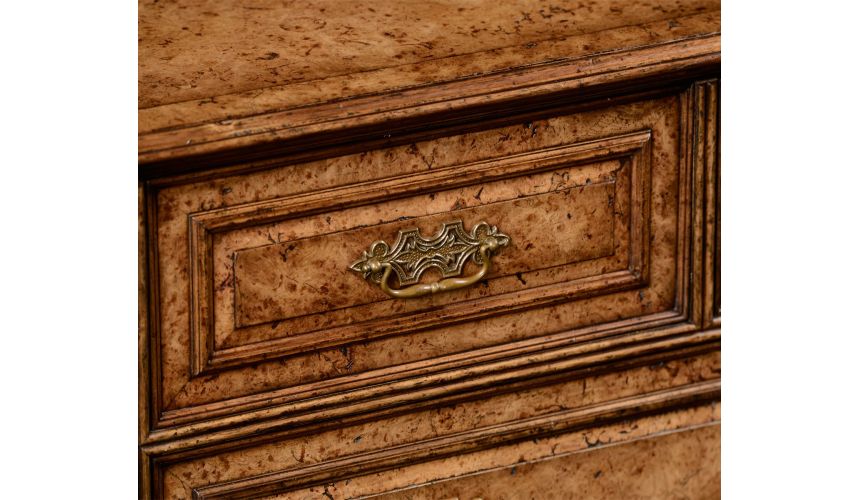 Chest of Drawers George II style burl oak chest drawers