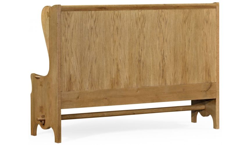 SETTEES, CHAISE, BENCHES Distressed oak leather bench