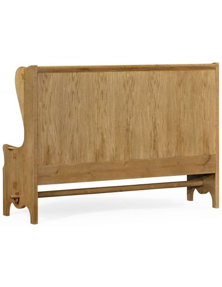 SETTEES, CHAISE, BENCHES Distressed oak leather bench