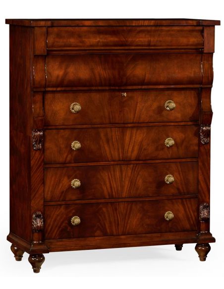 Egyptian style tall chest of drawers