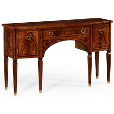 Breakfronts & China Cabinets Regency mahogany bow fronted sideboard