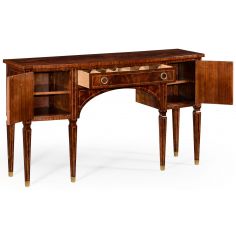 Breakfronts & China Cabinets Regency mahogany bow fronted sideboard 2