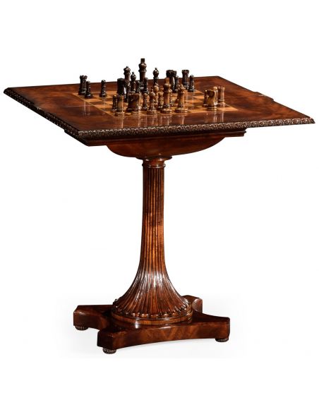 Game Card Tables & Game Chairs William IV mahogany games table with secret storage