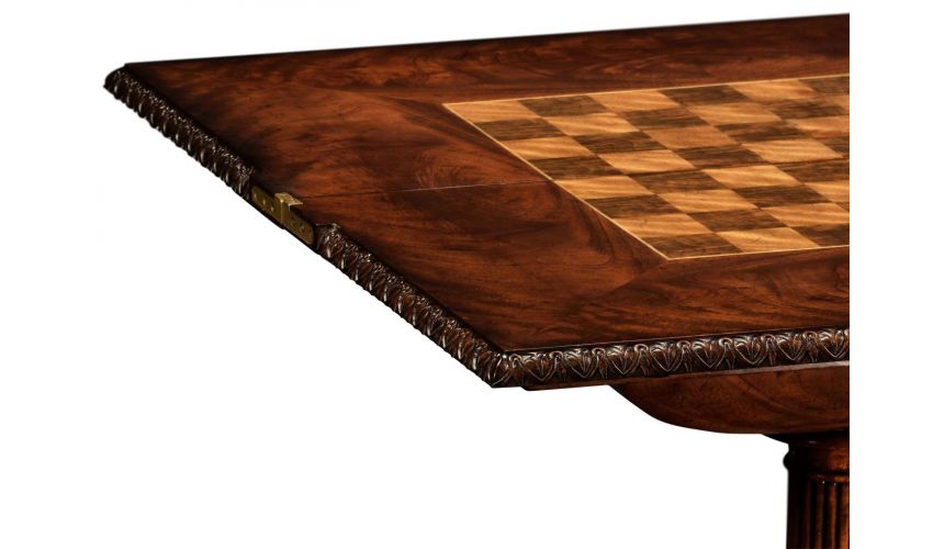 Game Card Tables & Game Chairs William IV mahogany games table with secret storage