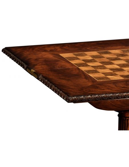 Game Card Tables & Game Chairs William IV mahogany games table with secret storage