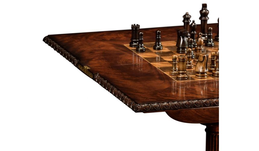 Game Card Tables & Game Chairs William IV mahogany games table with secret storage