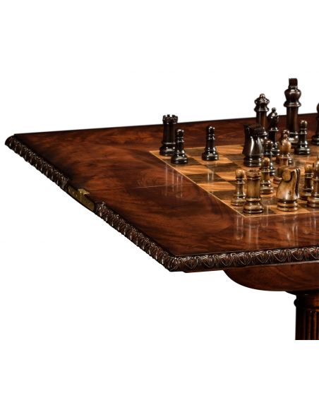 Game Card Tables & Game Chairs William IV mahogany games table with secret storage