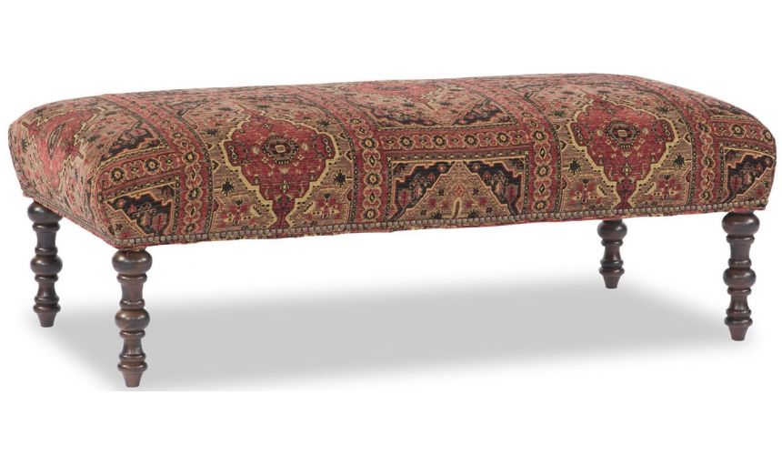 Luxury Leather & Upholstered Furniture Rectangular Tapestry Bench