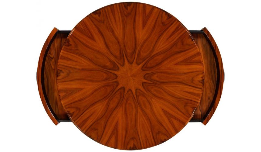 Foyer and Center Tables Art Deco round side table with drawer