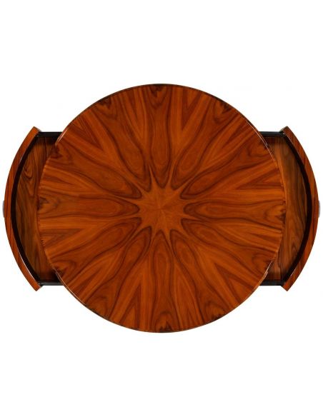 Foyer and Center Tables Art Deco round side table with drawer