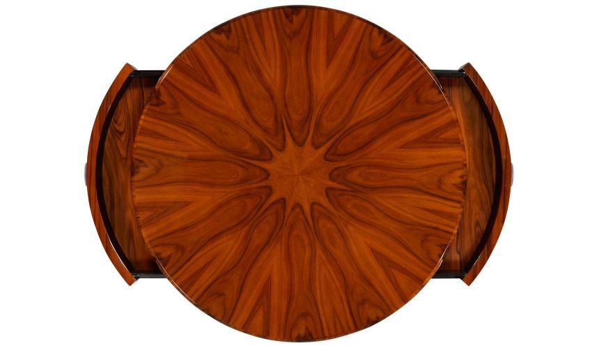 Foyer and Center Tables Art Deco round side table with drawer