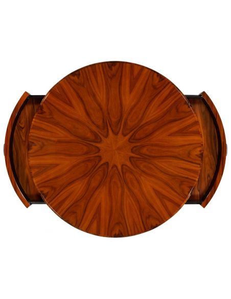 Foyer and Center Tables Art Deco round side table with drawer