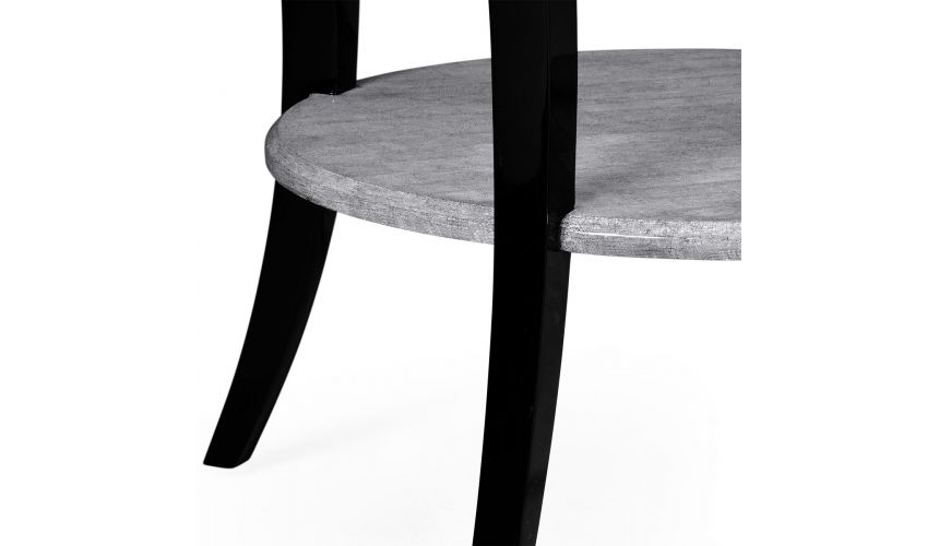 Foyer and Center Tables Art Deco round side table with drawer