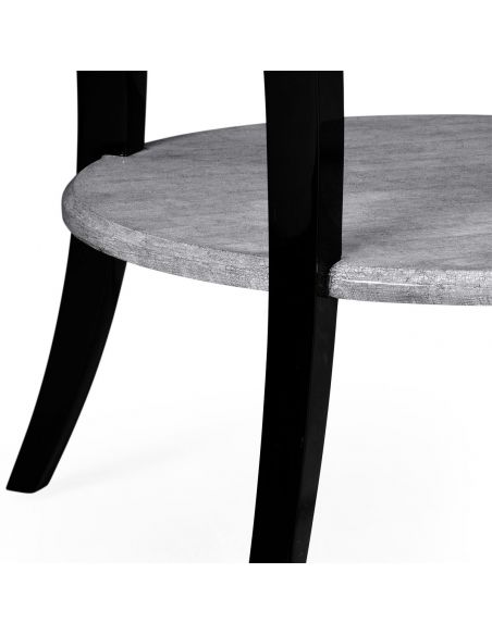 Foyer and Center Tables Art Deco round side table with drawer