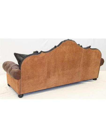 1 Leather patches sofa, USA made, Great looking and great price