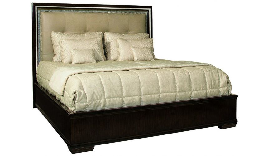 BEDS - Queen, King & California King Sizes Grand bed with luxurious tufted leather headboard