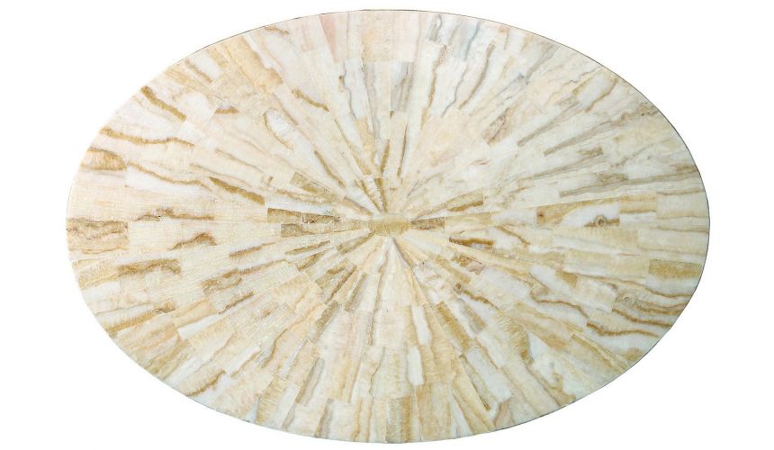 Breakfronts & China Cabinets Wooden nightstand with unique natural stone top.