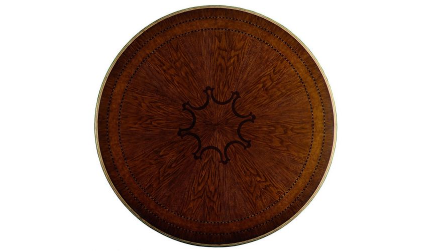 Dining Tables Stunning round dining table with carved pedestal base