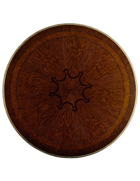 Dining Tables Stunning round dining table with carved pedestal base