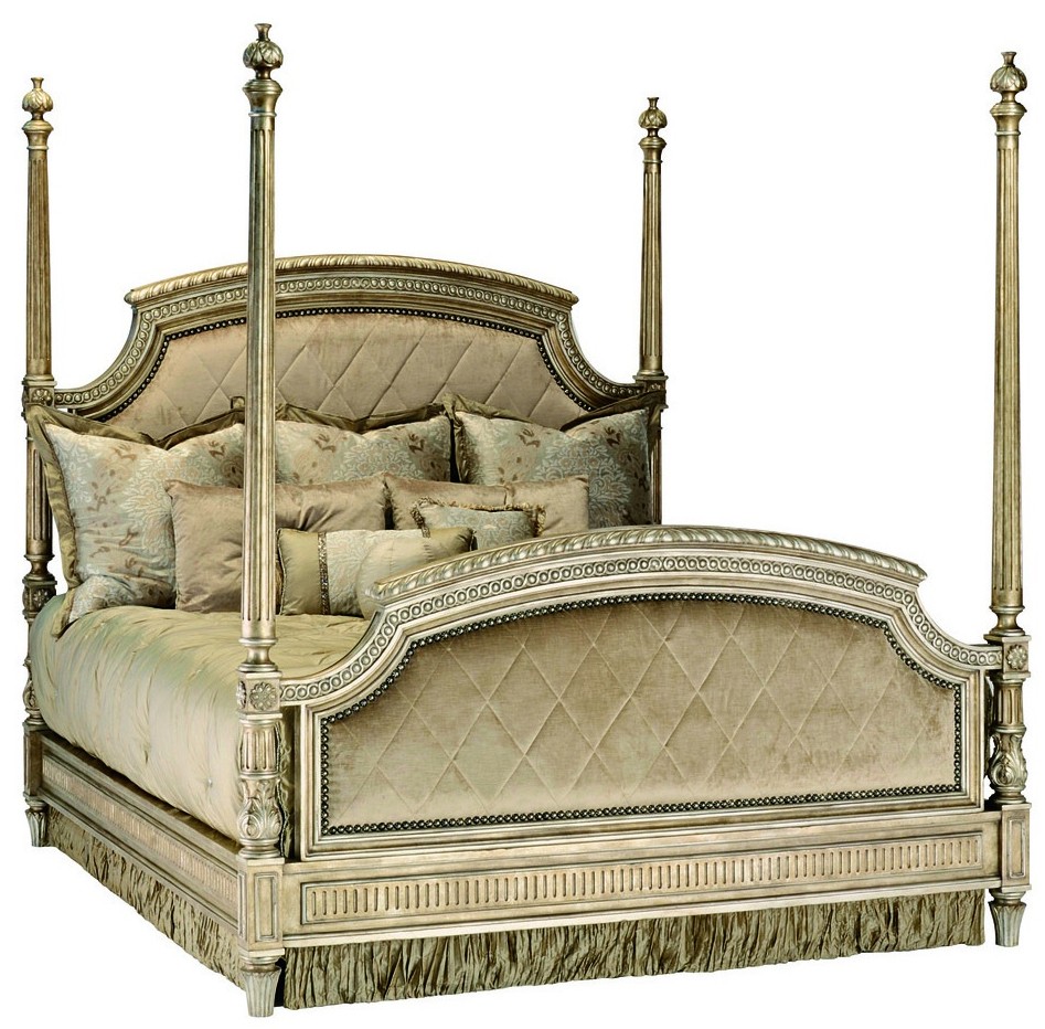 BEDS - Queen, King & California King Sizes Four post bed with intricate hand carved wooden details